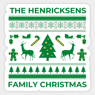 Family Christmas in Green 🎄 Merry Christmas Sticker